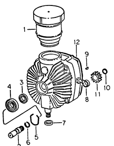 Hydrostatic Transmission Diagram and Parts List for 382 383-0350028U-0350029U-0350032U-0350033U-0350036U-0350037U-132100-132399-132383100-133100-133399-133383100-134100-134399-134383100 Cub Cadet Lawn Tractor